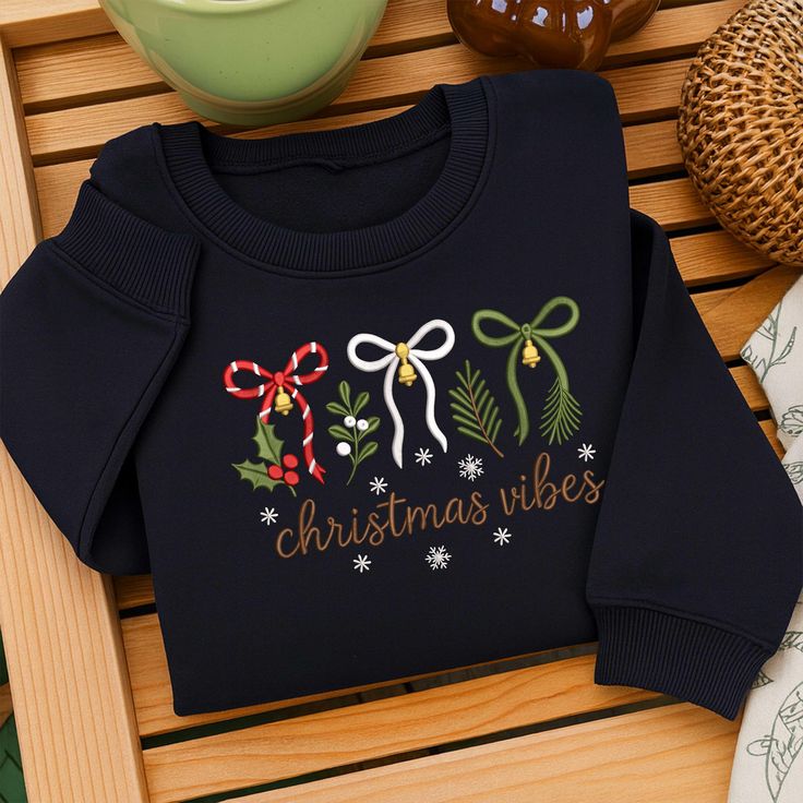 Merry Christmas Bow Warm Winter Sweatshirts, Best Christmas Gifts