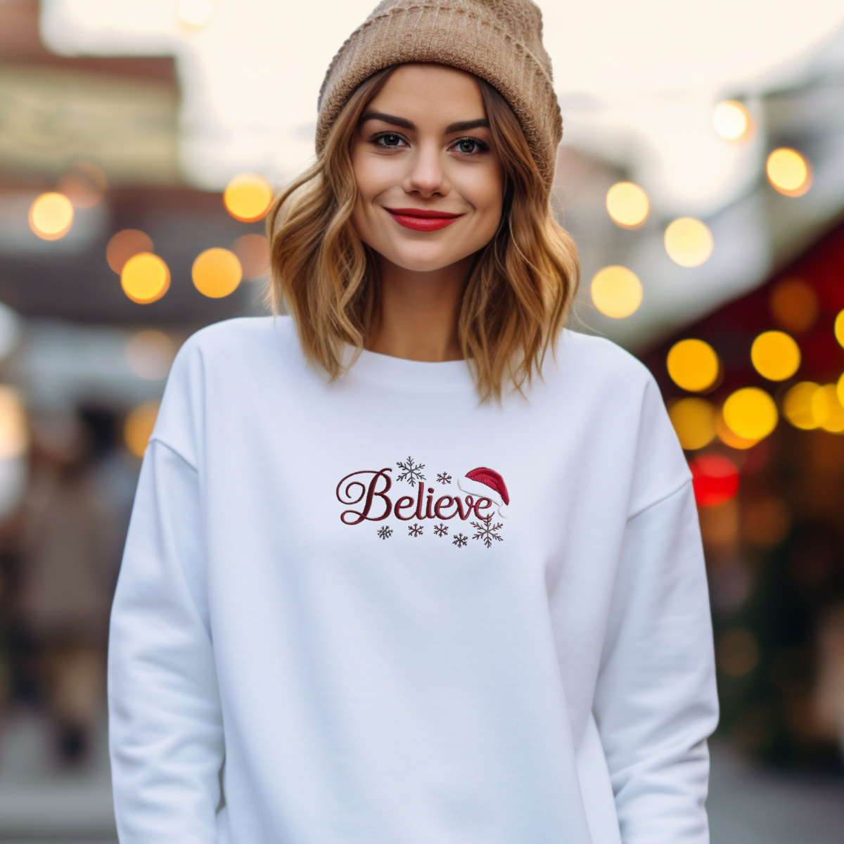 Merry Christmas Believe Warm Winter Sweatshirts, Best Christmas Gifts