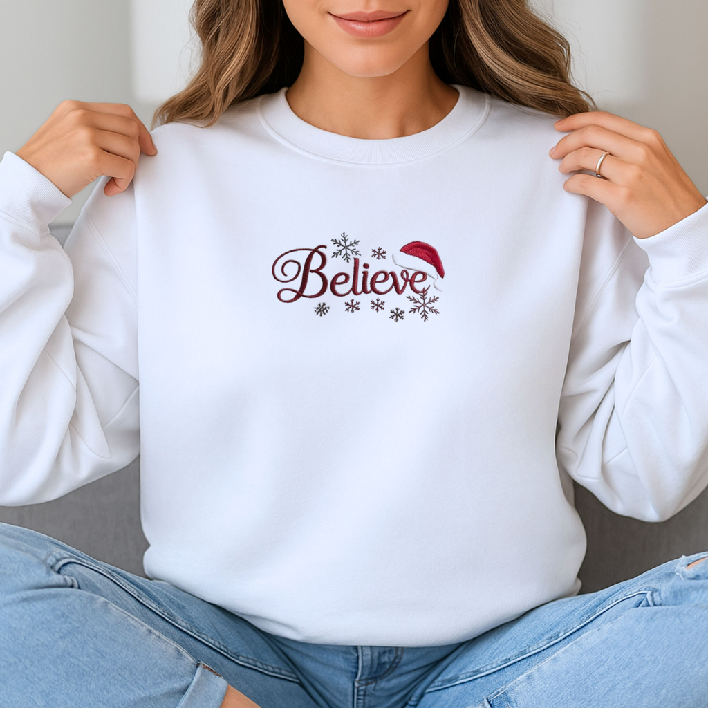 Merry Christmas Believe Warm Winter Sweatshirts, Best Christmas Gifts