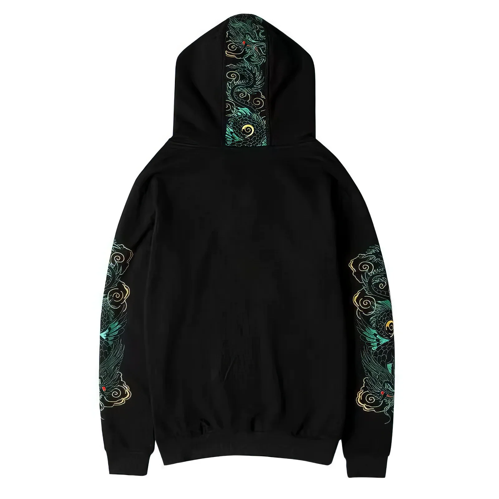 Black Dragon Embroidered Hoodie