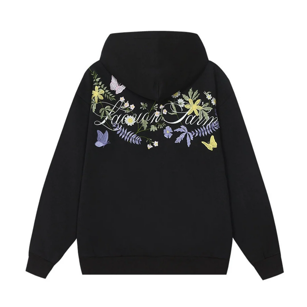 Floral Embroidered  Hoodie