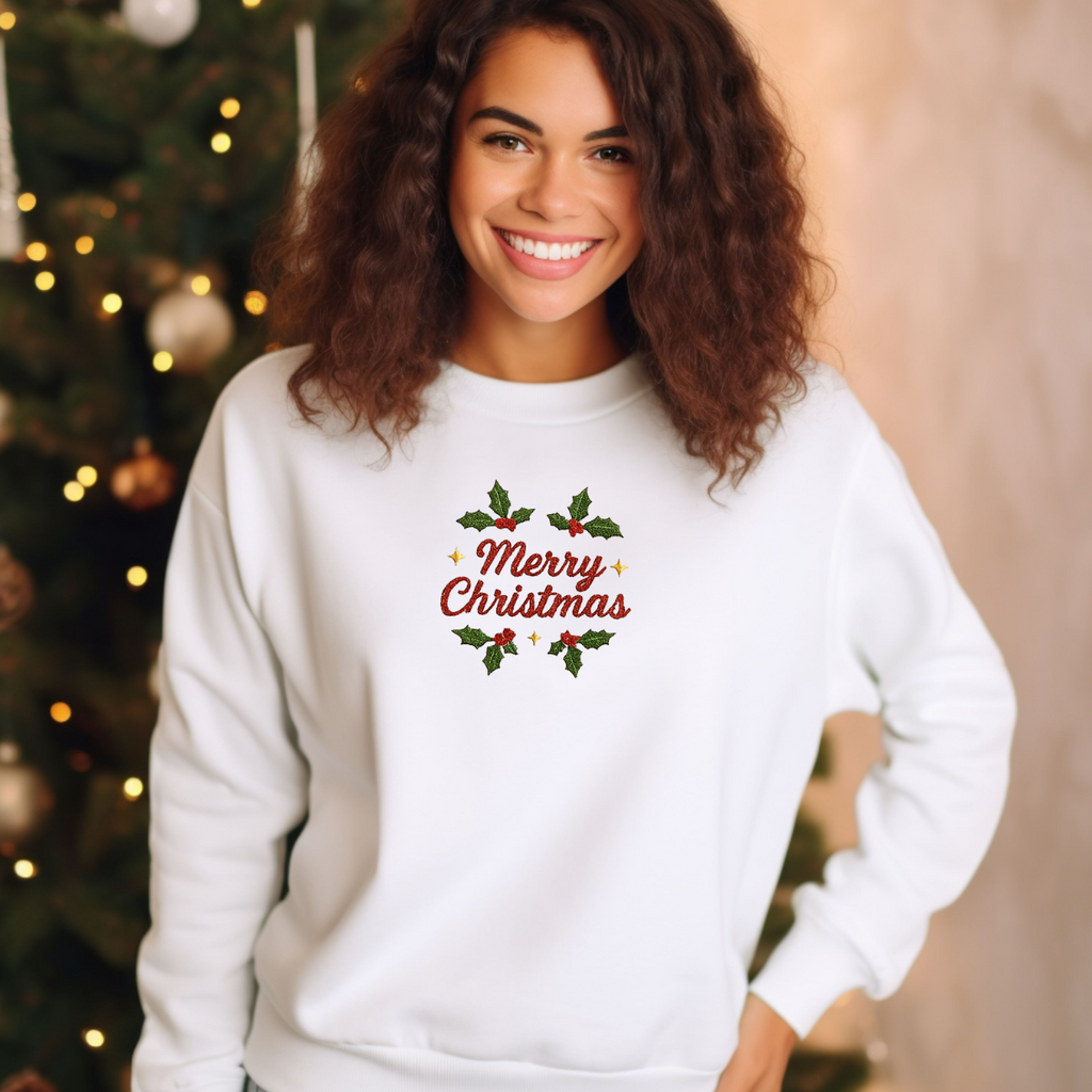 Merry Christmas Bow Warm Winter Sweatshirts, Best Christmas Gifts
